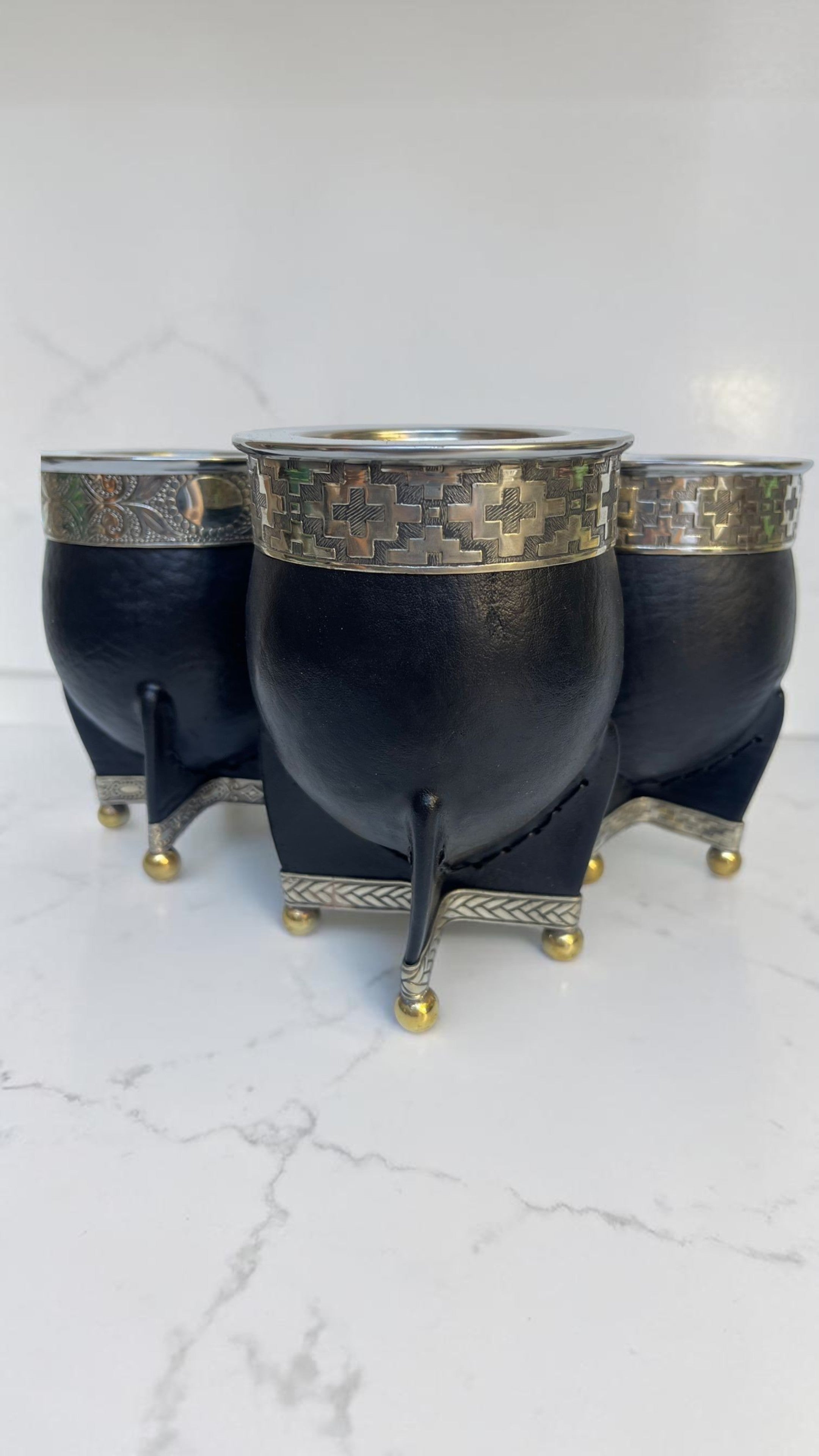Imperial liso con base de alpaca y bolitas de bronce